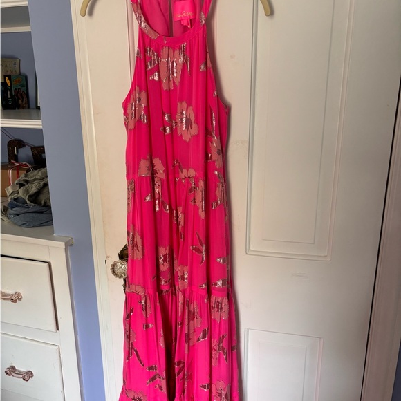 Lilly Pulitzer Vibrant Pink Floral Maxi Dress - Picture 2 of 4